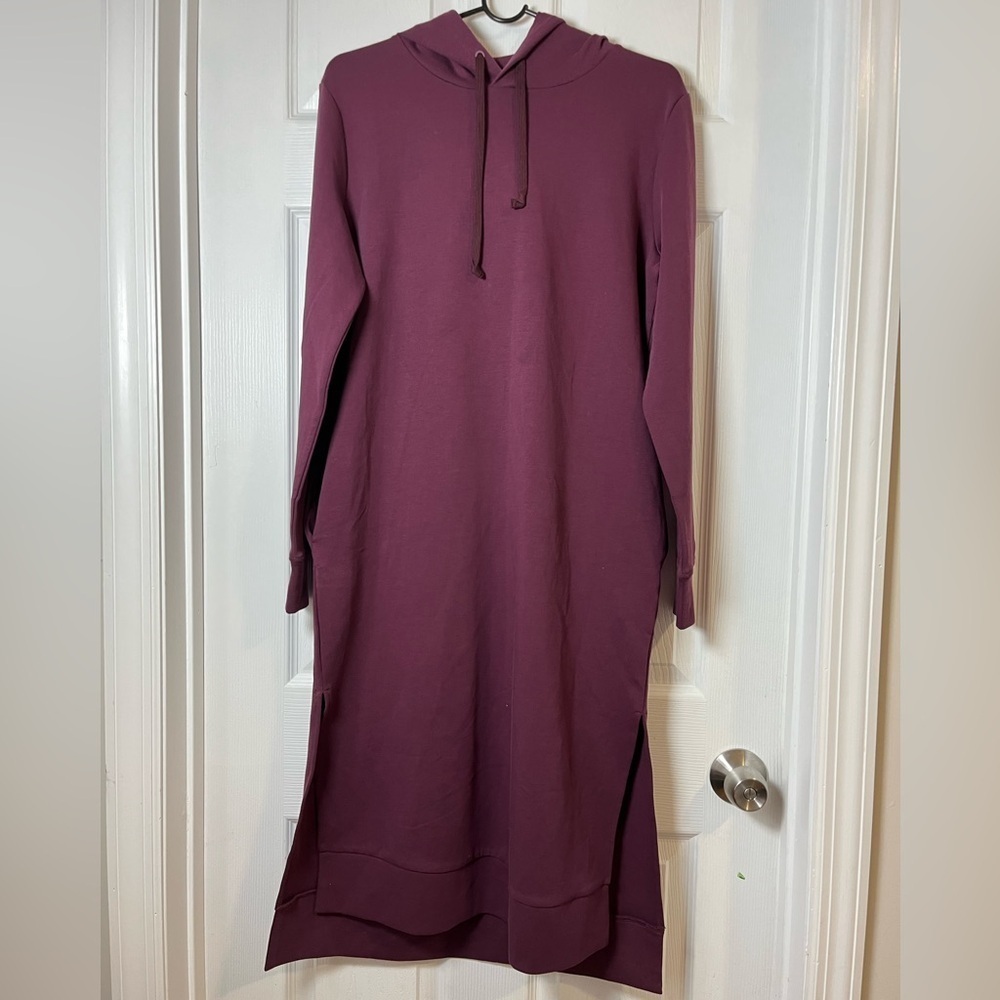 Sweaty Betty Hooded Midi Dress Plum Size 6